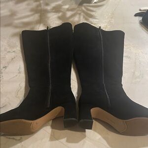 Alex Marie Black Heeled Boots 9 wide calf